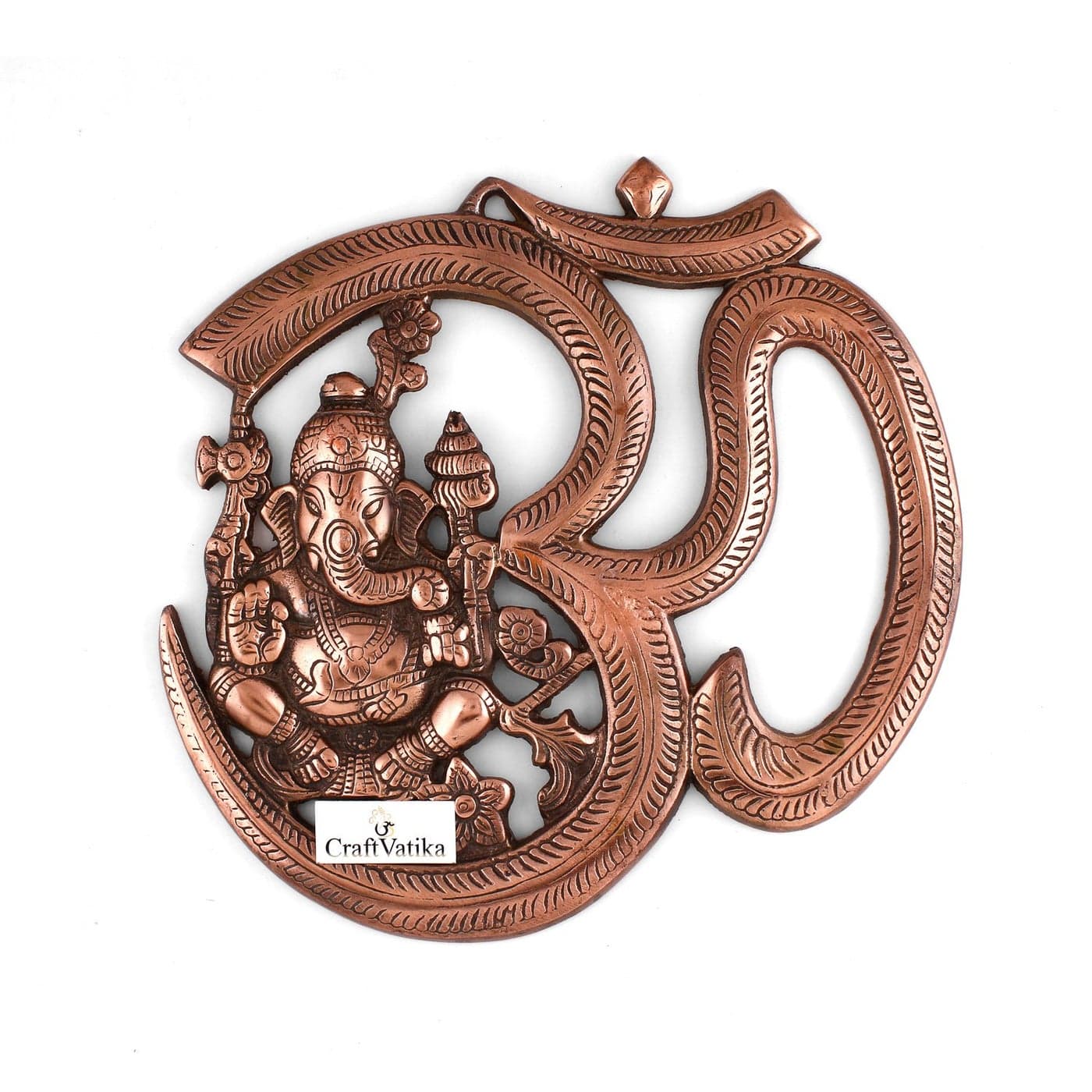 Collectible India Lord Ganesha Wall Hanging Sculpture God Ganesh Om Metal Idol Home Decor Ganpati Lucky Feng Shui Decorative Wall Mask