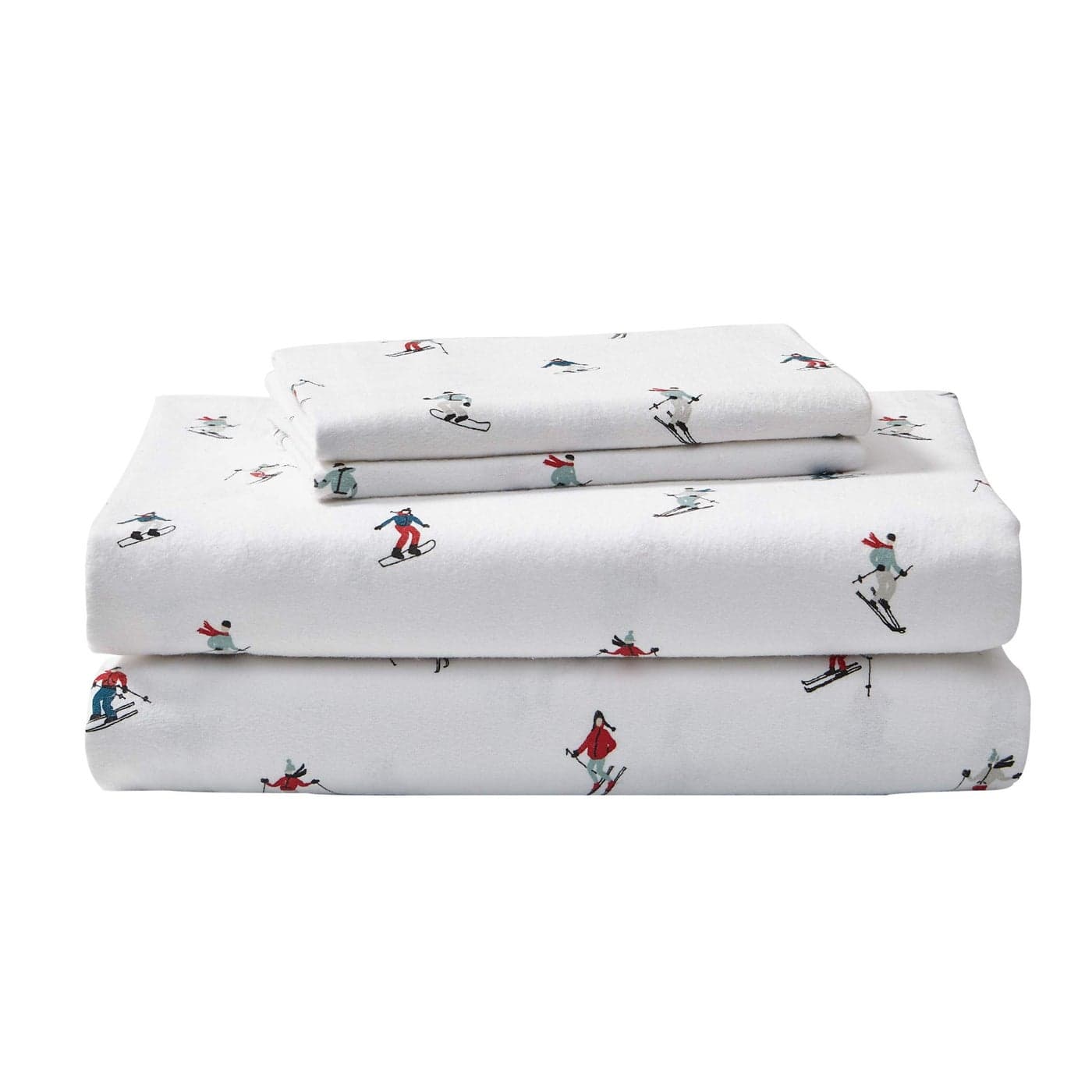 Eddie Bauer Full Sheets Cotton Flannel Bedding Set Brushed for Extra Softness Cozy Home Decor Ski Slope Full