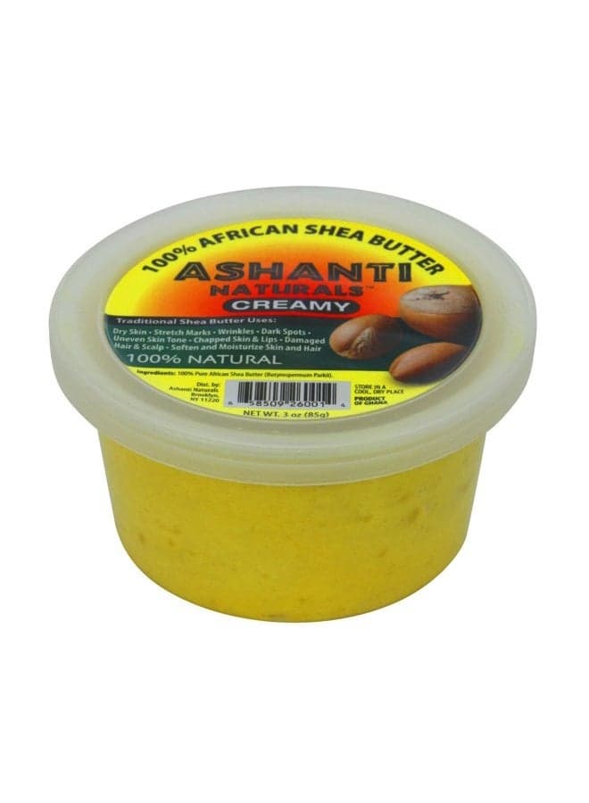 Yellow Whipped Raw Shea Butter | Unrefined African Shea Butter | Creamy, Moisturizing, Nourishing for Hair and Skin (3 oz)