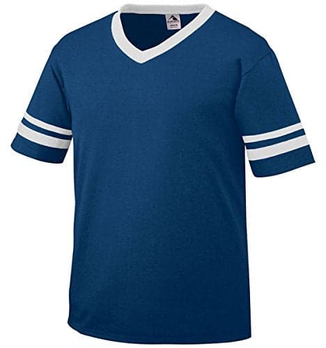 Augusta Sportswear mens Sleeve Stripe Jersey, Navy/White, 3X-Large