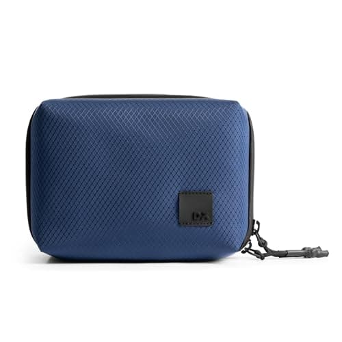 DailyObjects Blue Ripstop Vault Tech Organiser | Travel Digital Accessories Storage Bag | Portable Gadget Organizer Case | Regular Zippered Tech Kit Organizer Pouch for Memory Cards - Medium