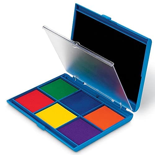 Learning Resources 7Color Dual Stamp Pad Washable Ink Pad for Kids Ink Pads for Stamps Stamp Pads for Classroom and Teachers