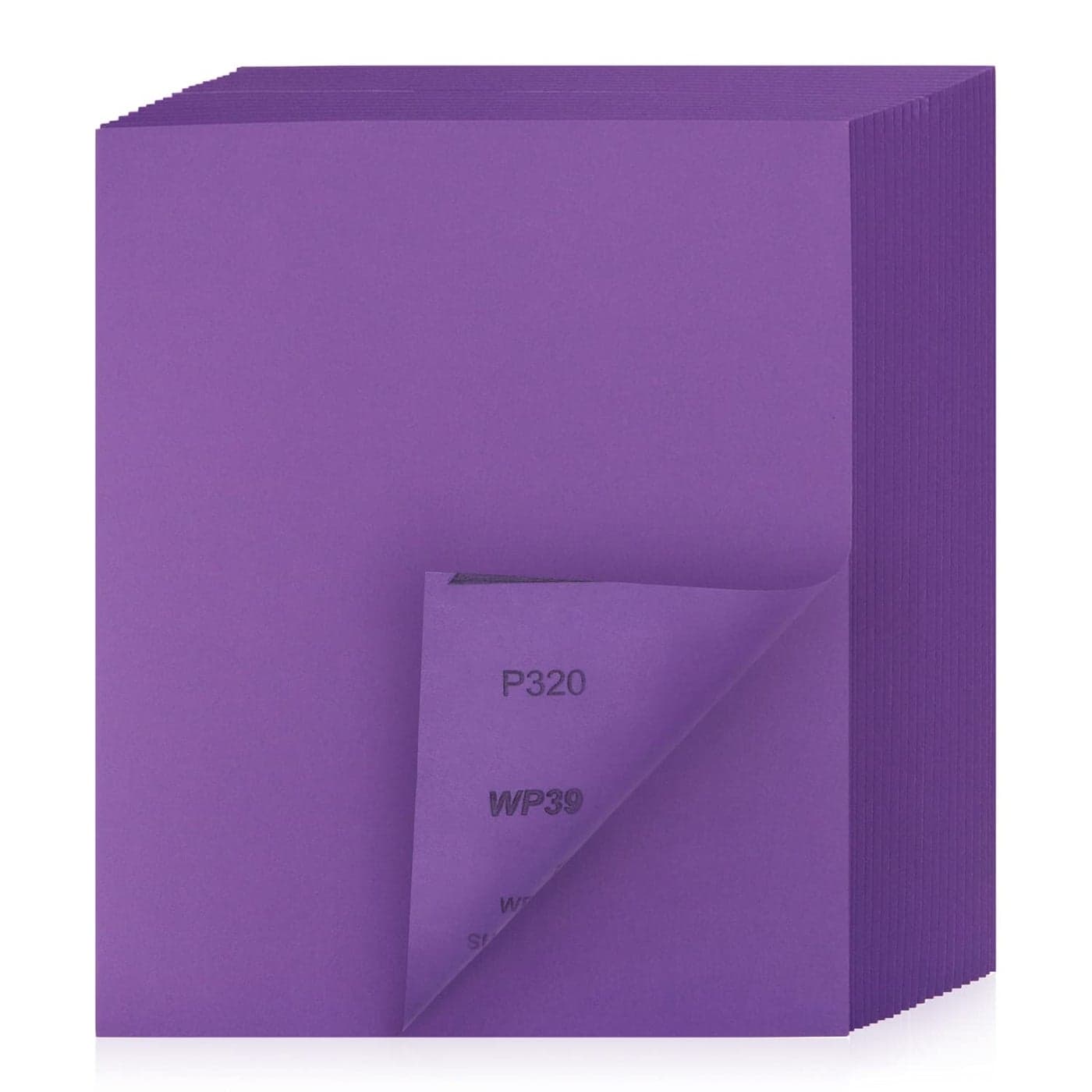 Sandpaper 320 Grit 20 PCS Wet Dry Sanding Sheets 9 x 11 Inch Purple Alumina Abrasive Sand Paper for Wood Metal Drywall Resin Automotive Sanding Polishing Grinding by POLIWELL