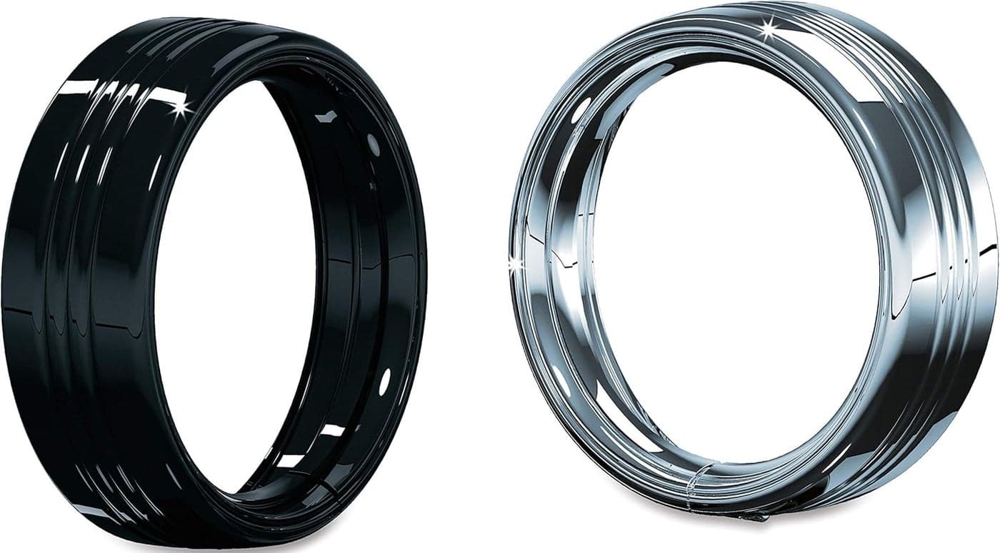 Kuryakyn 7276 Gloss Black Headlight Trim Ring for 1983-2019 Harley-Davidson Motorcycles