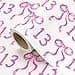 WRAPAHOLIC 13th Birthday Wrapping Paper Roll Mini Roll 17 Inch x 165 Feet Pink Bow Wrapping Paper for Girls Birthday Baby Shower Party