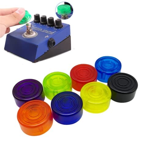 CCeCCe 8 Pack Footswitch Toppers Guitar Pedal Footswitch Cap Candy Color Foot Switch Stomp Push Button Cover Knobs for Compact Multi-Effects Guitar Pedal Guitar Effects Pedals 3PDT Footswitch