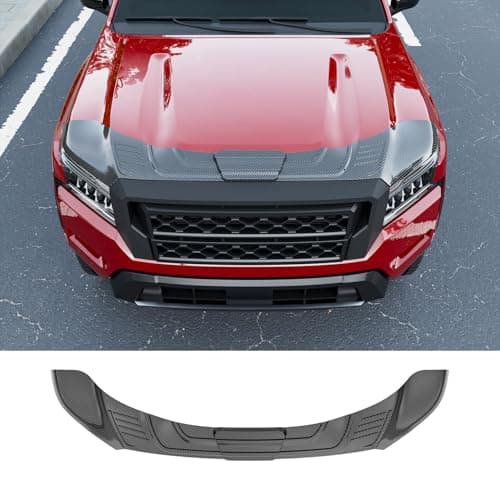 powoq Hood Deflector Compatible with 20222026 Nissan Frontier Deflector ABS Glossy Carbon Shield Hood Protector Replacement for 2022 2023 2024 2025 2026 Nissan Frontier Accessories