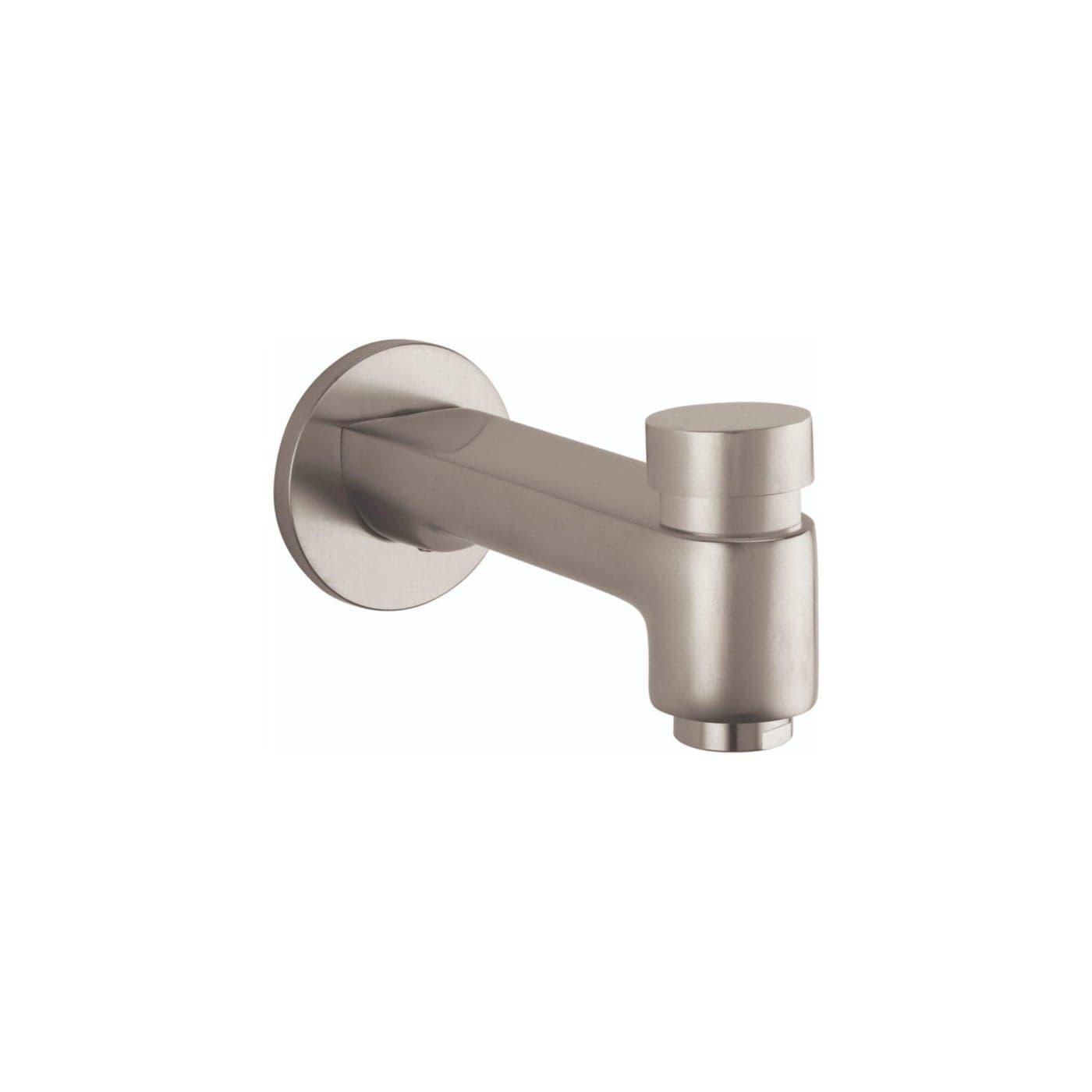 hansgrohe Tub Spout with Diverter Premium 3inch Modern Tub Spout in brushed nickel 14414821