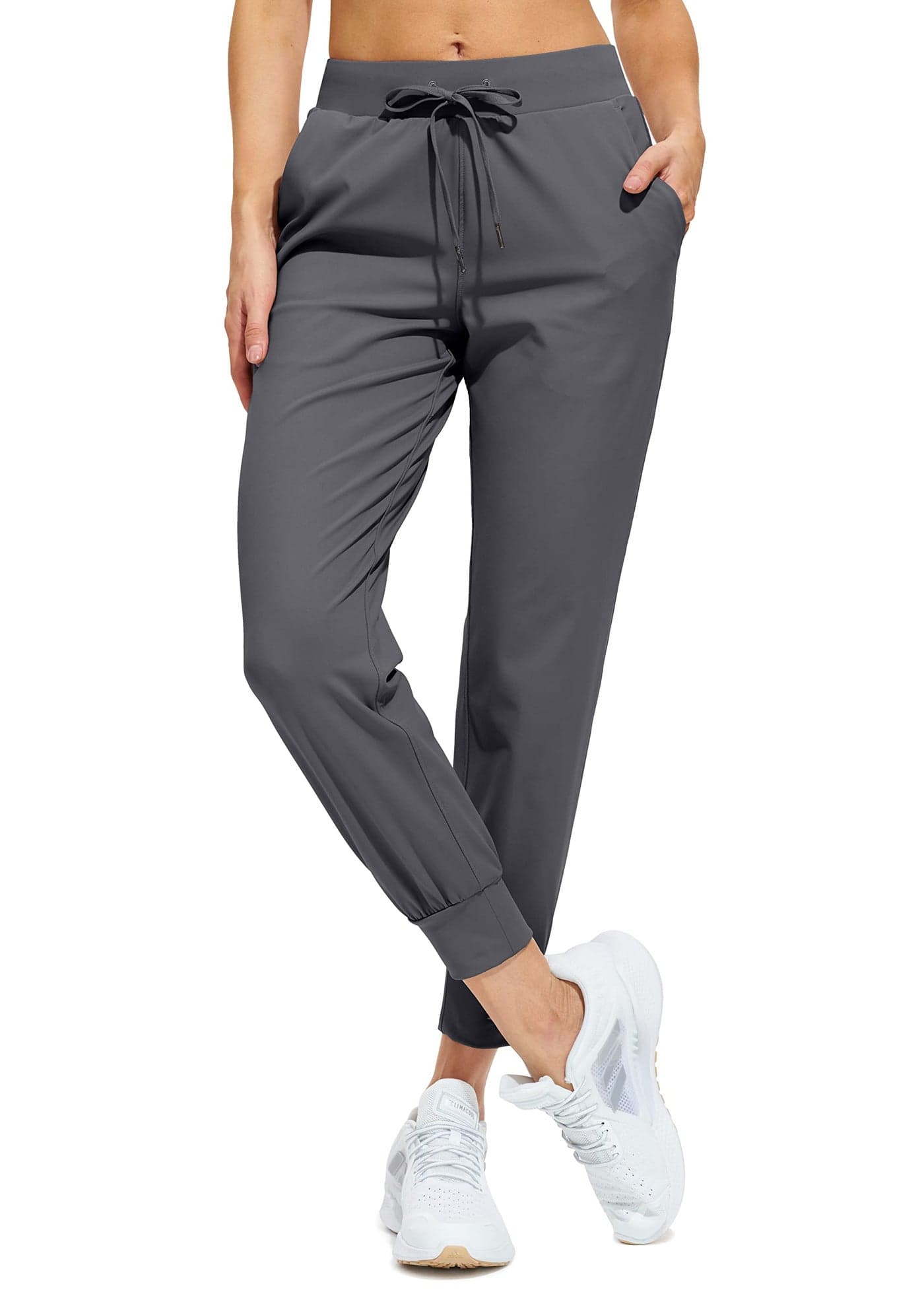 Libin Women's Joggers Pants Athletic Sweatpants with Pockets Running Tapered Casual Dance Pants for Workout,Lounge, Dark Grey S