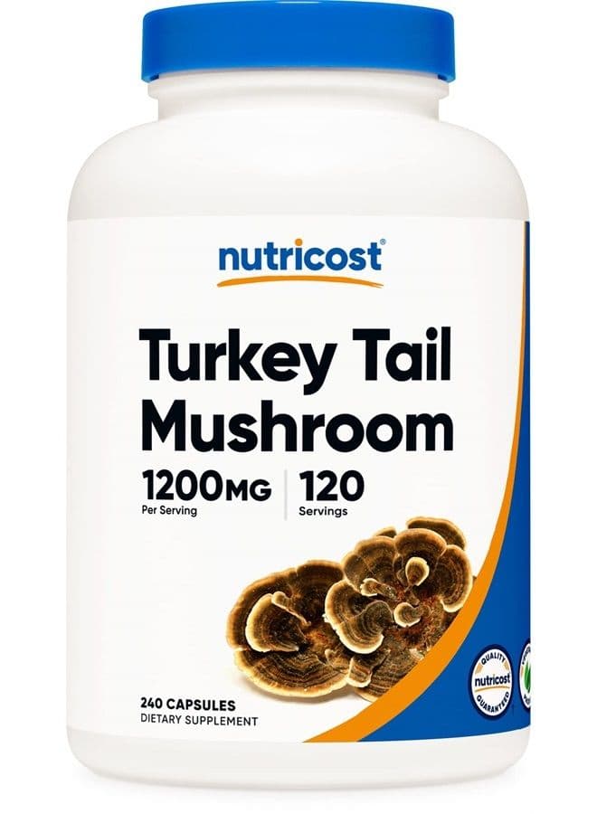 Turkey Tail Mushroom 1200mg, 240 Capsules