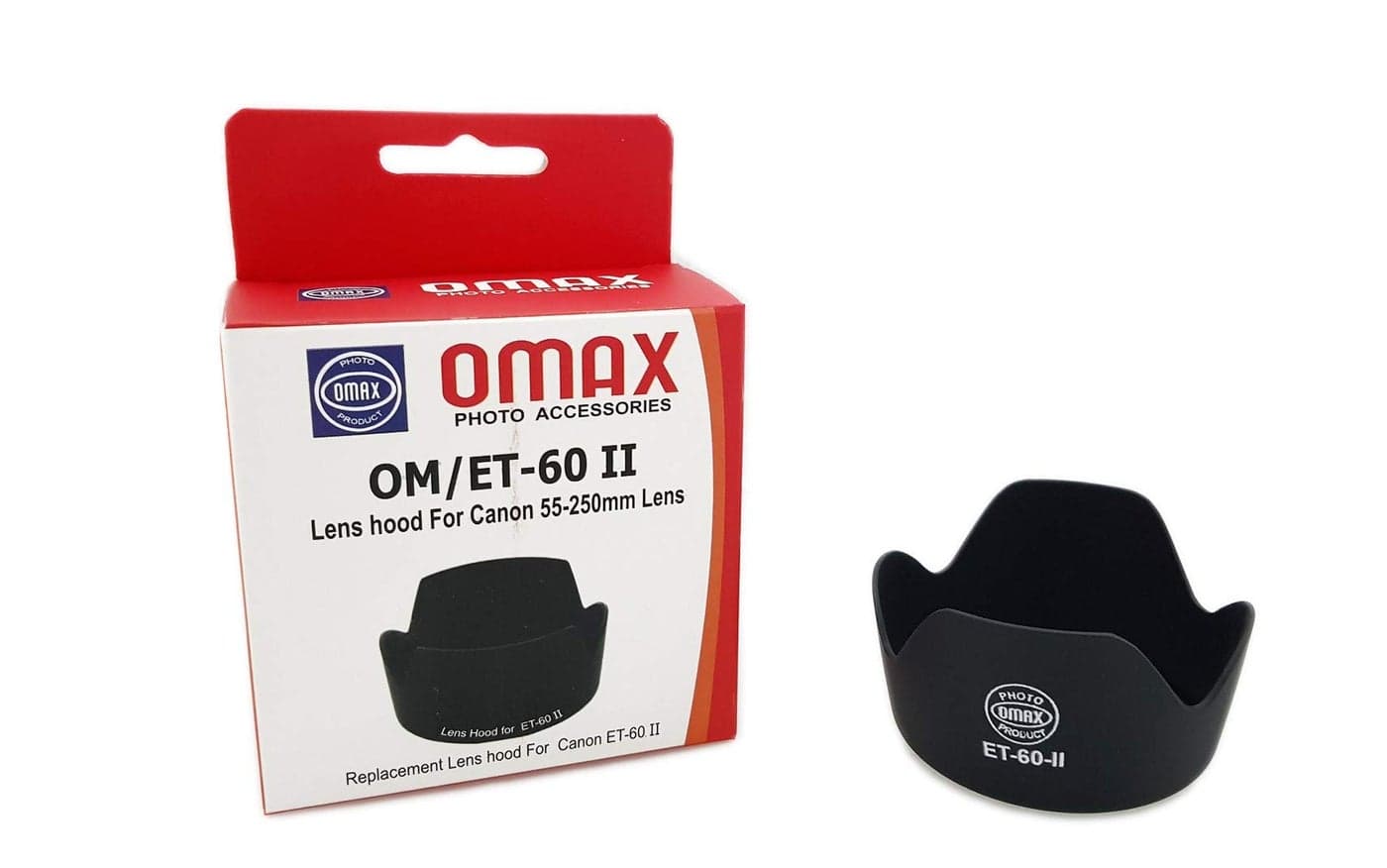 Omax ET-60 II Flower Type Lens Hood for Canon 55-250 mm Lens