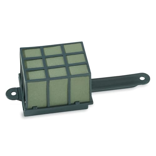 FloraCraft Floral Cage Arranger with Floral WetFōM 3.25 Inch x 3.75 Inch x 4.6 Inch Green