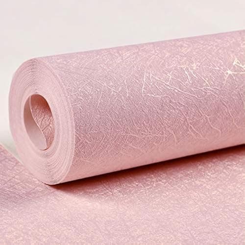 Cohoo Home Silk Pink Wallpaper Peel and Stick Contact Paper Pink Textured Silk Wallpaper Stick and Peel Self Adhesive Removable Paper Bedroom Wall Sticky Girls Drawer Liner Waterproof 157inW 197inL