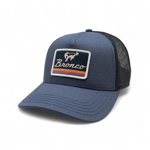 AMERICAN NEEDLE Officially Licensed Ford Bronco Valin Adjustable Trucker Hat Breaker BlueBlack