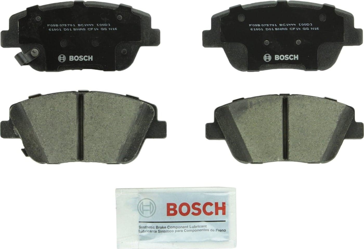 BOSCH BC1444 QuietCast Premium Ceramic Disc Brake Pad Set - Compatible with Hyundai Sonata and Kia Optima