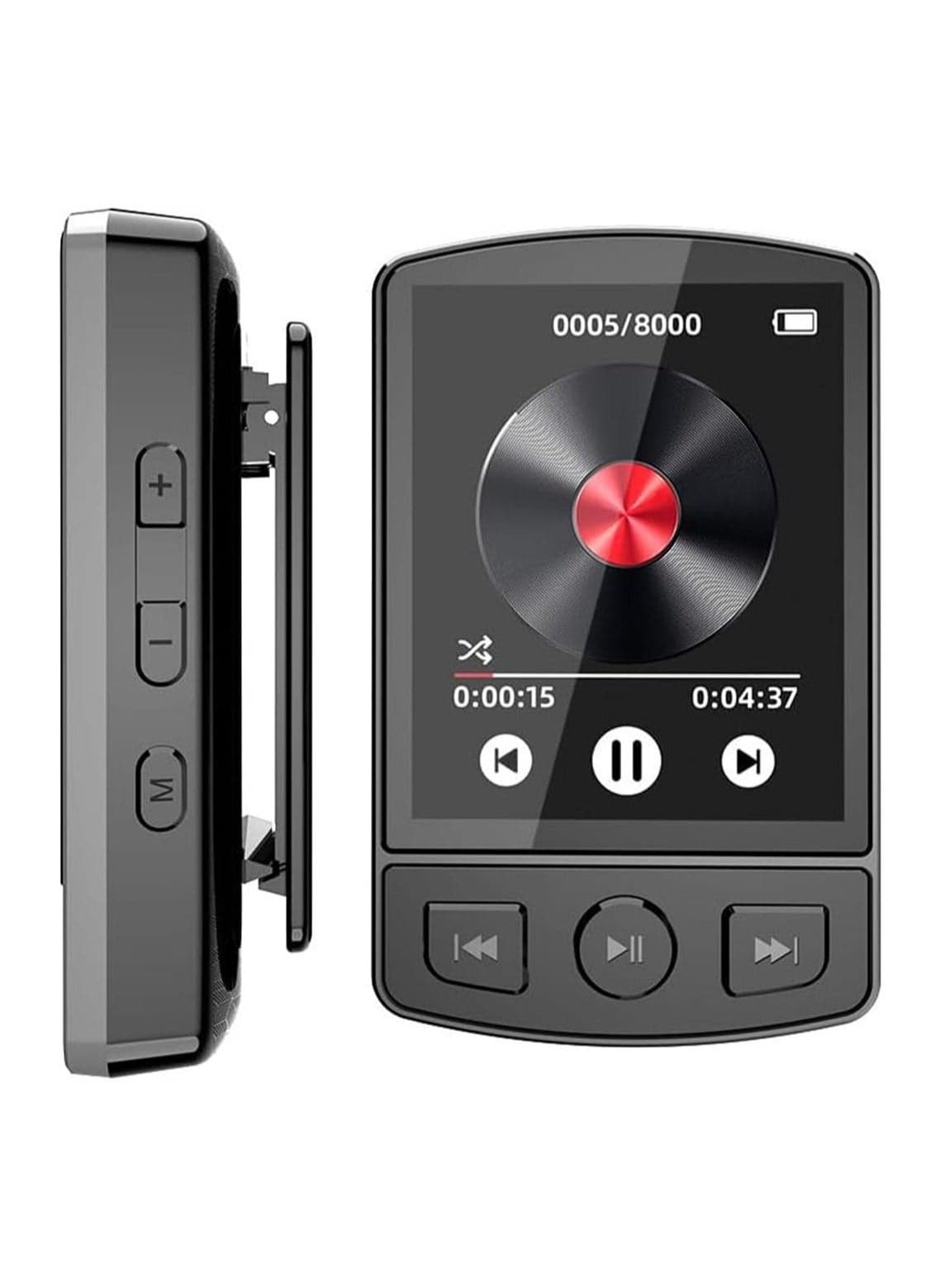 32GB Mp3 Player with Clip, Portable Mp3 Mp4 Music Player with Bluetooth 5.0, 1.8-Inch HD Full Touch Screen, Voice Recorder, High Fidelity Lossless Sound Music Player with HD Speaker