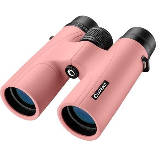 Barska Crush 10x42 Binoculars – Lightweight, Compact & Shockproof Design in Bright Colors for Hiking, Travel, Concerts, Sports, Great Gift Idea – Case & Strap Included