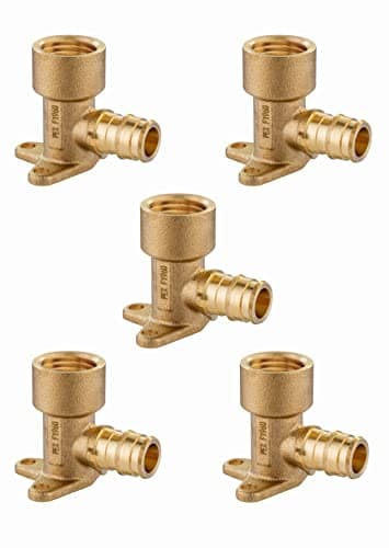 (Pack of 5) EFIELD Pex A Expansion Fitting 1/2"x 1/2" Female NPT Drop-ear Elbow, ASTM F1960,(PEX1960116-5PCS)