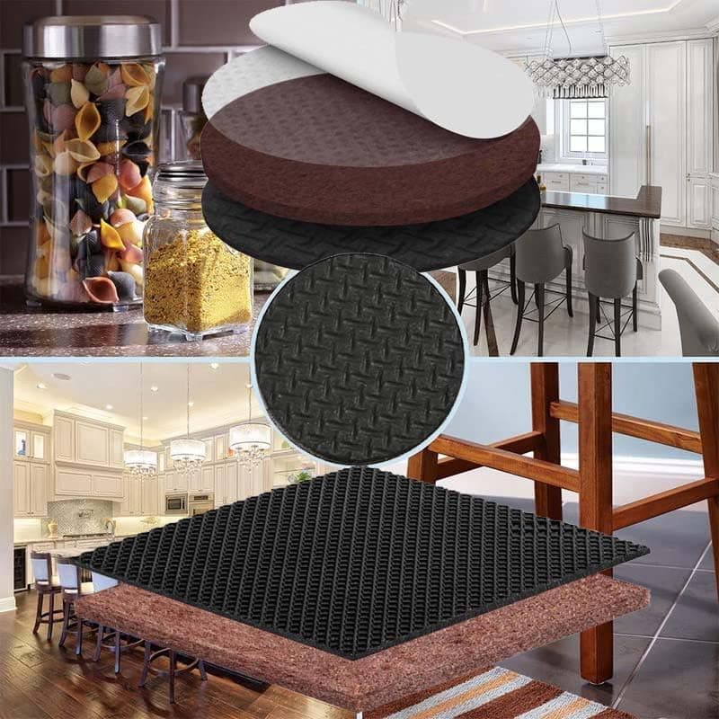 DIY Crafts 6 Pcs, 75mm, 3 INCH 3X3 INCH Square, Non Slip Furniture Wall Glass Pads/Gripper Self Adhesive Rubber Floor Protectors, Wood Floors Furniture Pads Floors Protect Hard Floor (6, 3X3 INCH Square)