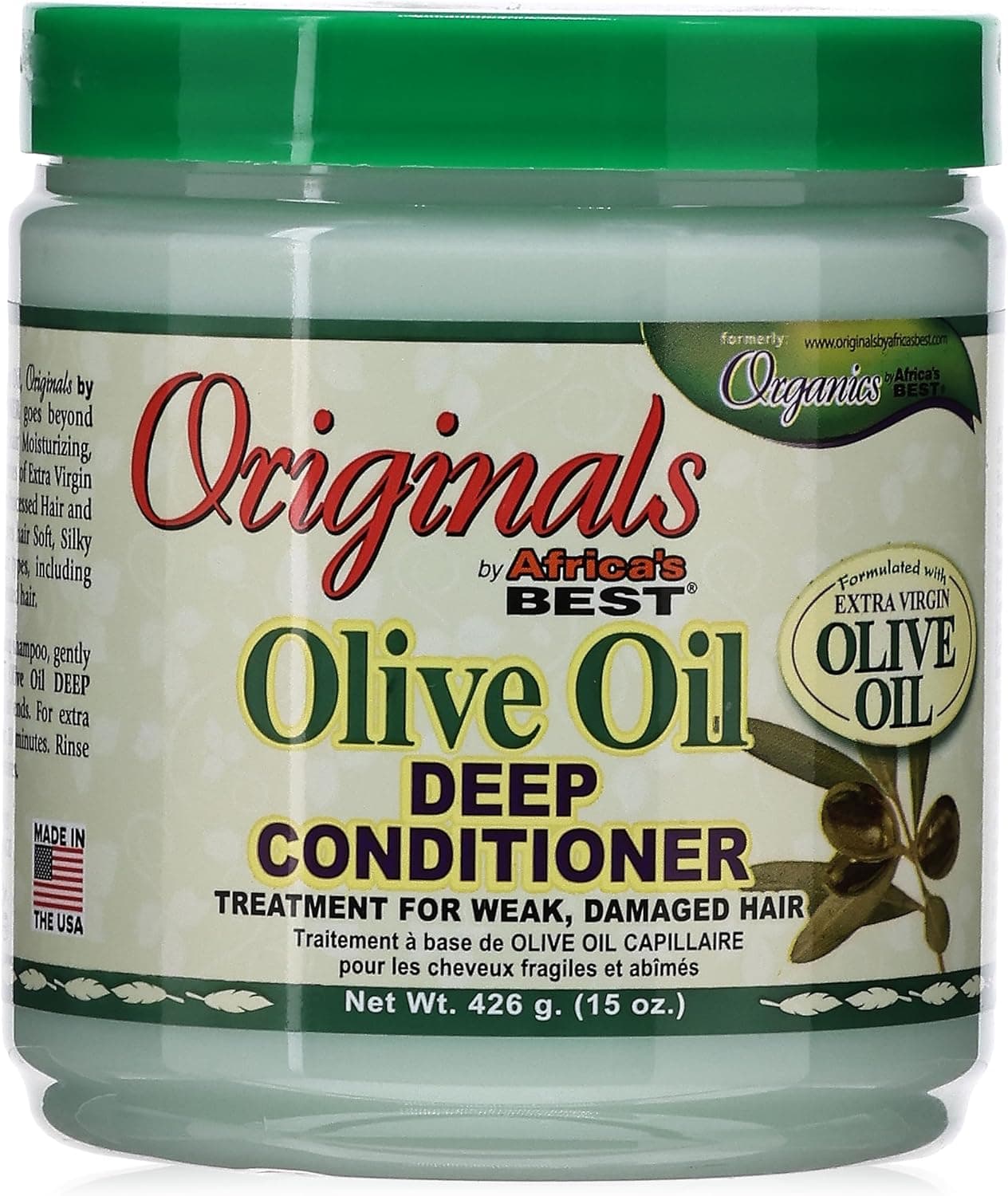 Africas Best Organics Olive Oil Extra Virgin Conditioner Deep 440 ml Jar