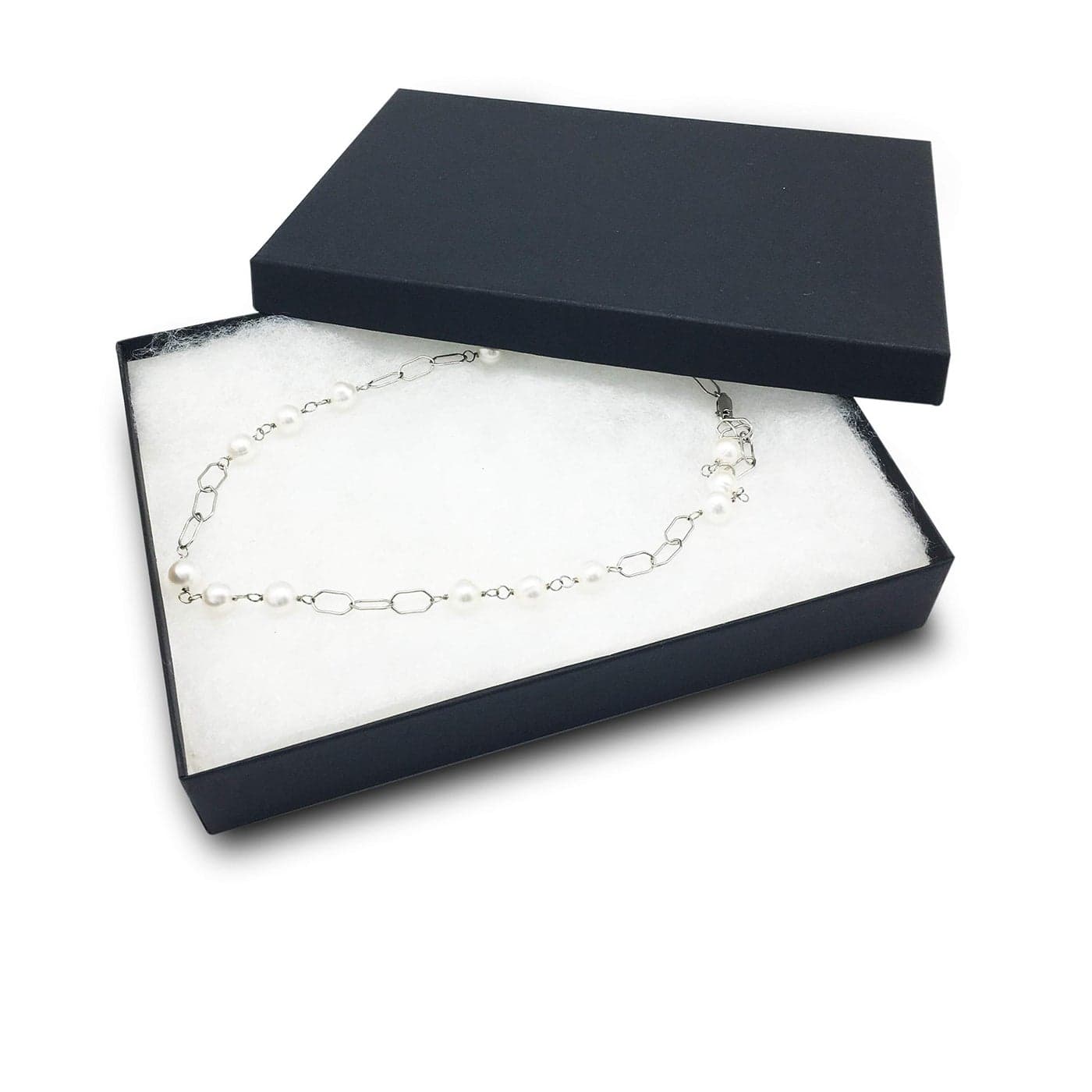 TheDisplayGuys 25Pack 65 Cotton Filled Cardboard Paper Jewelry Boxes Gift Case Matte Black 62 x 52 x 11 for Shipping or Storage