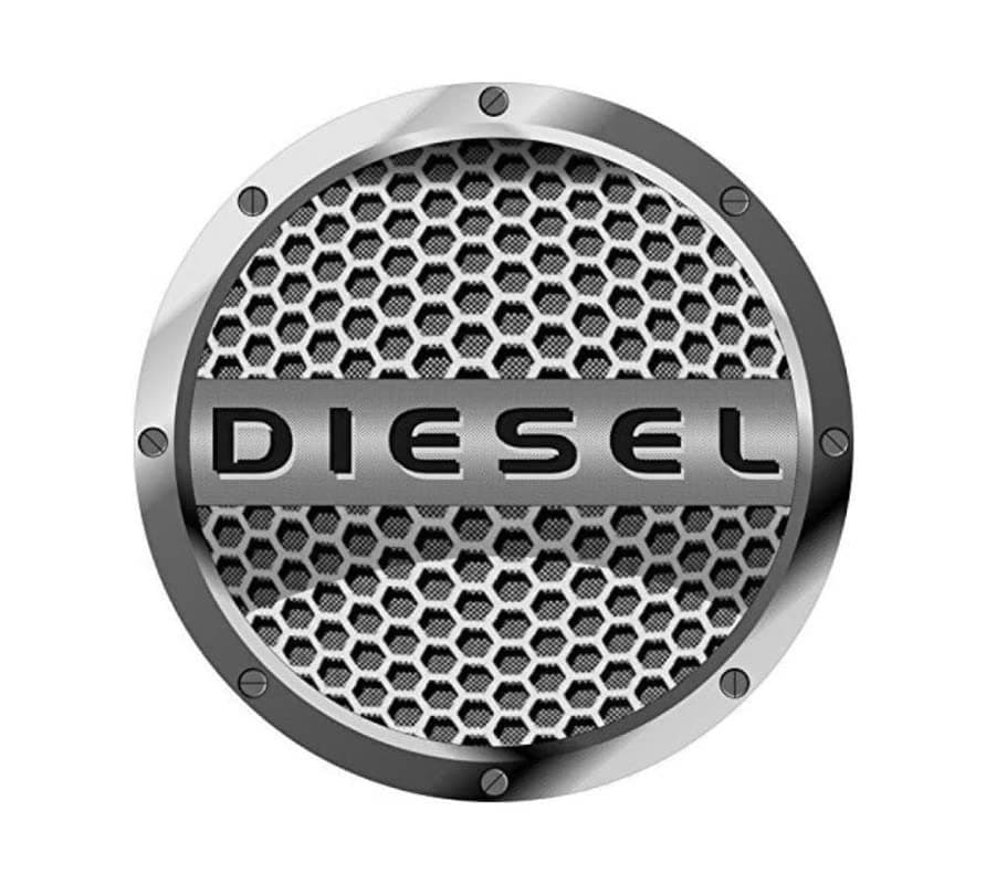 Auto E-Shopping Car Tank Diesel Sticker Sign Round Shape Vinyle Universal Size 5" x 5"