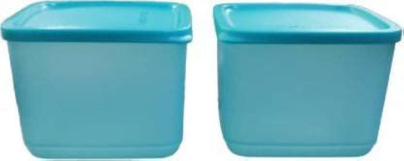Tupperware Cubix Large Plastic Fridge Container 1000 ml Pack of 2 (Blue)