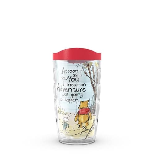 Tervis Disney - Winnie the Pooh Adventure Made in USA Double Walled Insulated Tumbler Travel Cup Keeps Drinks Cold & Hot, 10oz Wavy, Classic