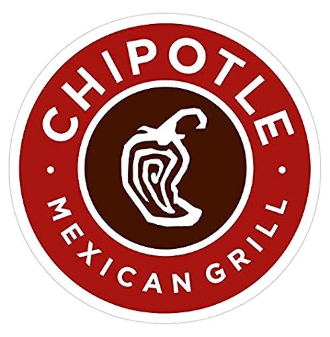Chipotle Logo Decal Sticker - Sticker Graphic - Auto, Wall, Laptop, Cell, Truck Sticker for Windows, Cars, Trucks