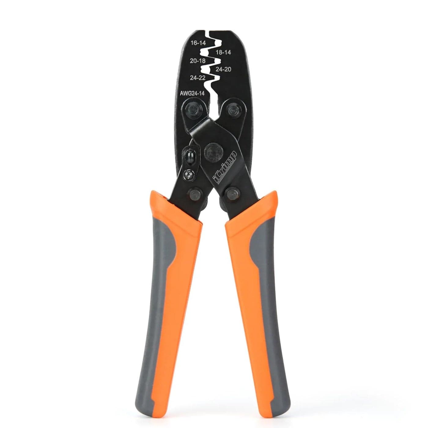 iCrimp Non Insulated Open Barrel Terminal Crimp Tool Wire Crimper for Molex Delphi AMPTyco Harley PCComputer Automotive 2414 AWG