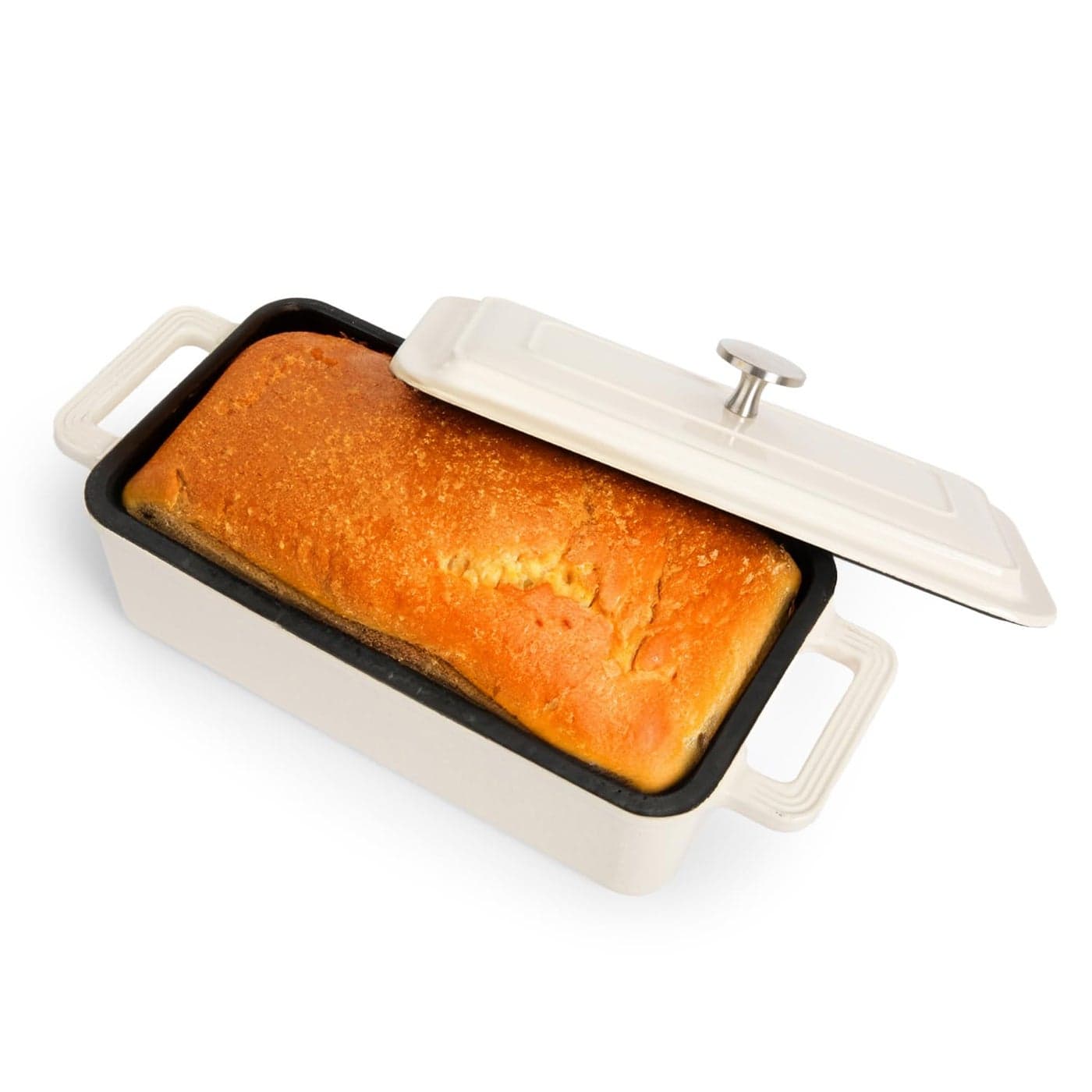 TOMO Cast Iron Bread Oven 10 x 5 Full Size Loaf Dutch Oven Bread Cloche with Steam Circulating Lid for Perfect Sourdough
