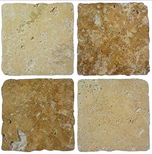 LPS Pack of 10 Tile stickers Cream brown stone effect Mosaic self adhesive wall art decor tile transfers bathroom backsplash kitchen splashbacks peel and stick cover