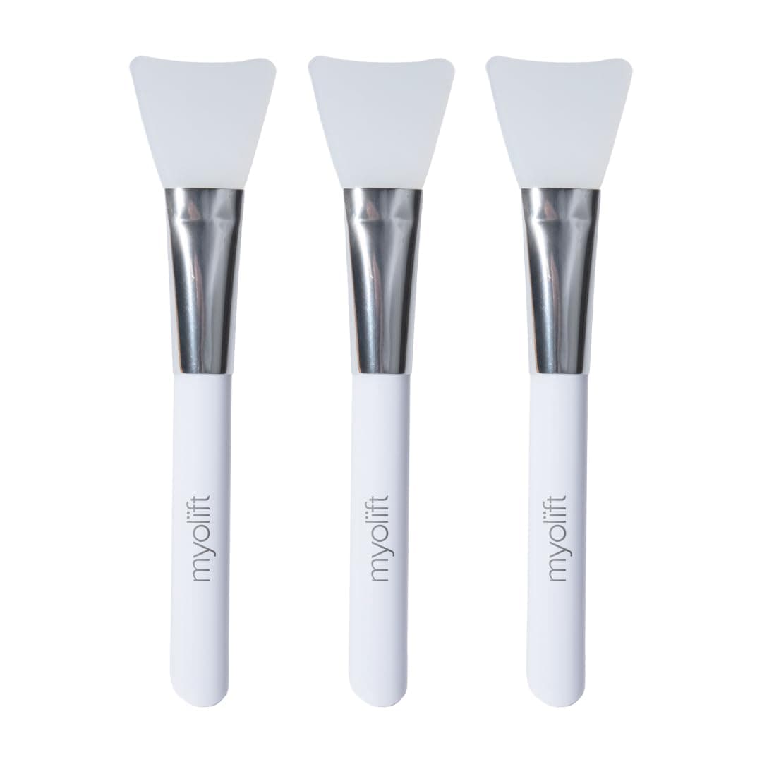 MyoLift Applicator Silicone Mask Applicator Brush for Facial Skincare Reusable Brush for the Anti Aging Soft Durable Face Mask Applicator for Gels DIY Masks easytocleanPack of 3