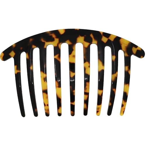 Camila Paris CP3159 French Handmade Side Comb Rounded Tokyo French Twist Hair Combs Decorative Strong Hold Hair Clips for Women Bun Chignon UpDo Styling Girls Hair Accessories Made in France