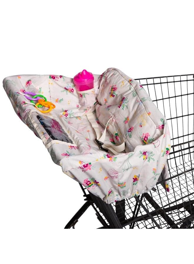 Disney Baby by J.L. Childress Shopping Cart & High Chair Cover for Baby, Kids, & Toddler - Cover for Grocery Carts & Restaurants, Universal Fit - Disney Princess