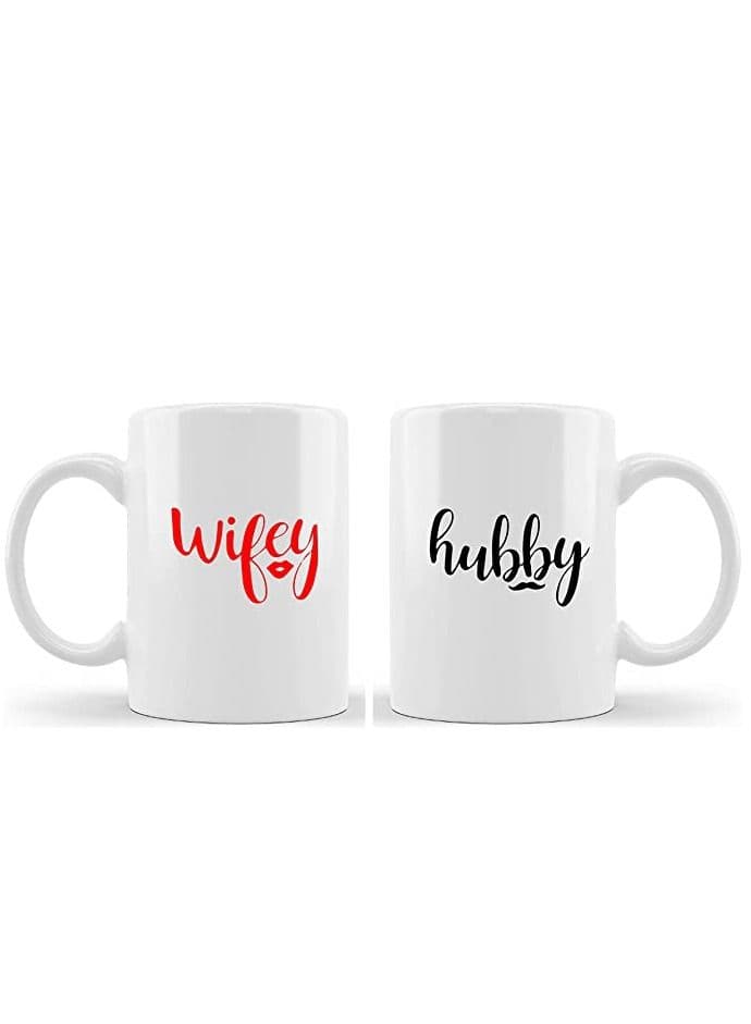 Happy Anniversary Couple Mug Gifts | Best Anniversary MUG | Wedding Anniversary Mug | Anniversary Couple Mug| COFFEE MUG - Set of 2 Pcs (Design 3)