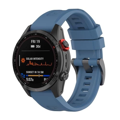 Compatible with Garmin Fenix 7 Watch Band, Silicone Sport Strap for Fenix 6/6 Pro, 5/5 Plus, Epix,Instinct Crossover,Approach S60 S62, Forerunner 945, Quatix 6 (No Watch)
