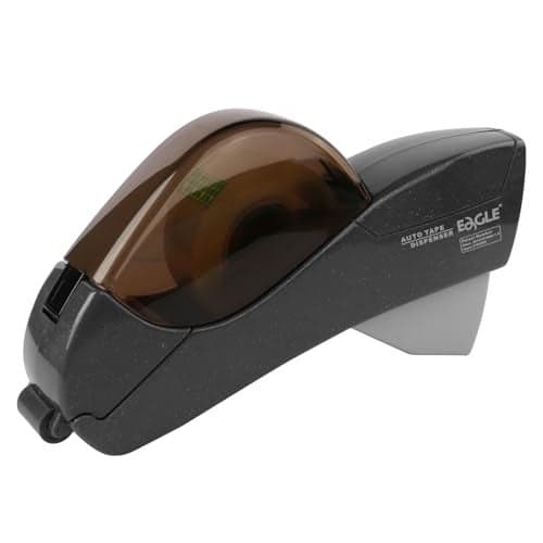 Eagle Automatic Tape Dispenser, Handheld & Portable Design, Office Tape Gun, One-Handed Operation with Safety Blade for Office, Home, DIY or Packaging (Includes 2 Free Tapes) (Gray)
