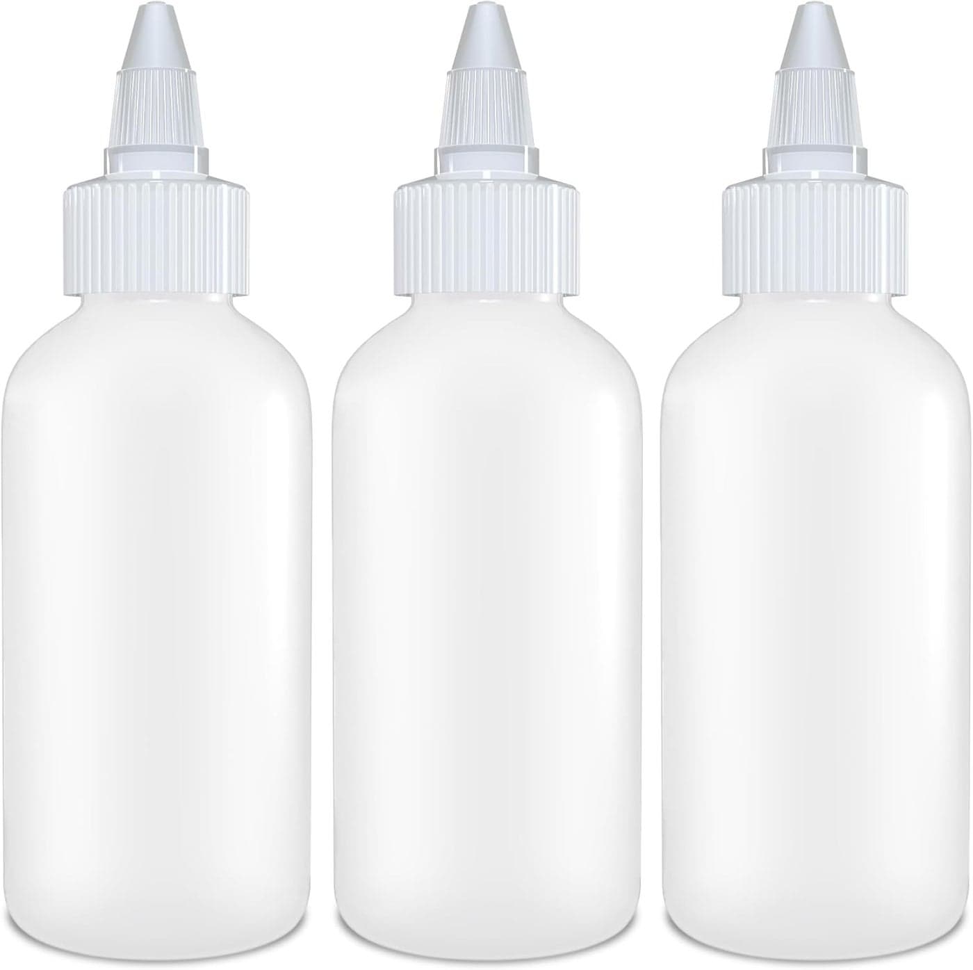 BRIGHTFROM Condiment Squeeze Bottles 4 OZ Squirt Empty Bottles Twist Top Cap Leak Proof Great for Ketchup Mustard Syrup Sauces Dressing Oil Arts and Crafts BPAFREE Plastic 3 PACK