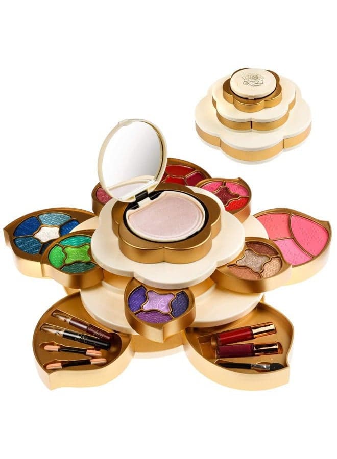Makeup Kit for Teenagers, Women, Teen Girls Gift Set, Adult Flower Shaped Colorful Eyeshadow Palette for Beginner