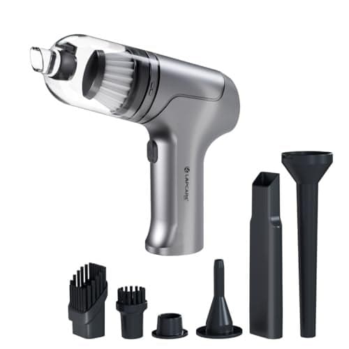 Lapcare 2-in-1 Wireless Vacuum Cleaner & Air Blower | 10kPA Suction, 4500PA Blowing Force, 60W Power | 4000 mAh Battery, HEPA Filter, for Car, Home & Pet Hair