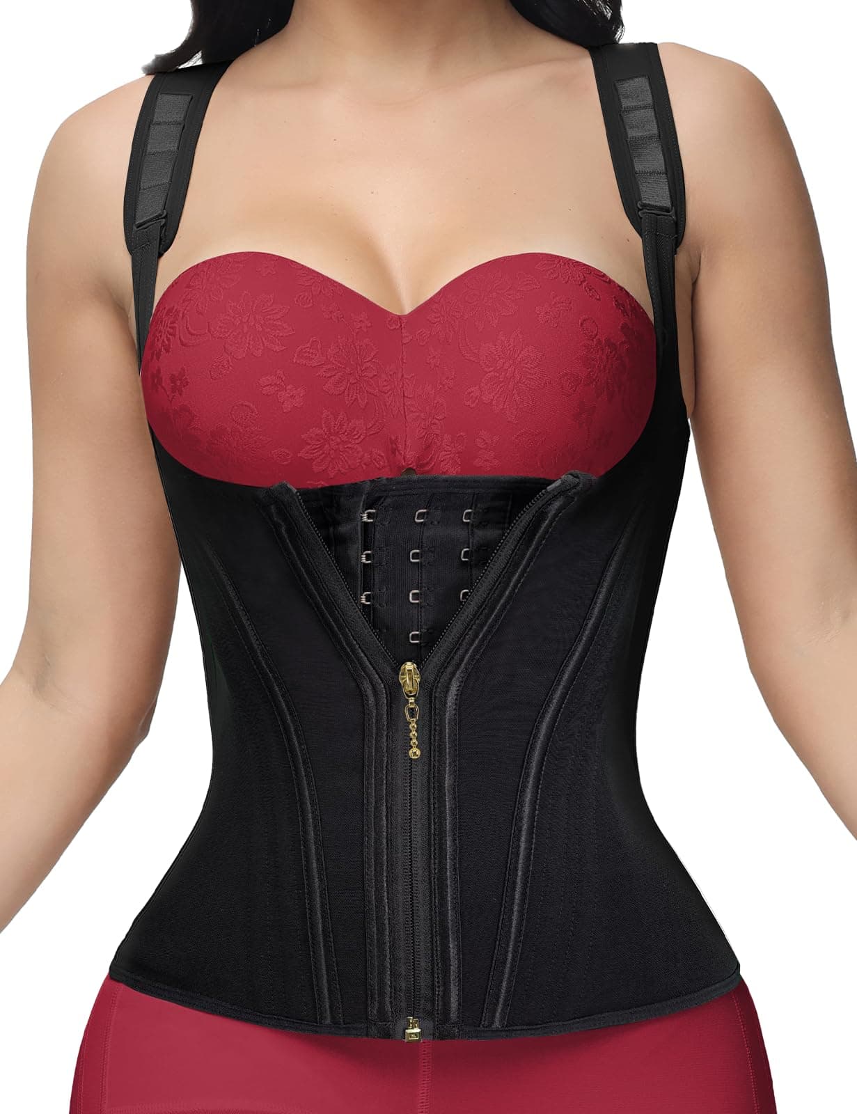 SHAPSHE Waist Trainer for Women Tummy Control Sports Girdle Workout Body Shaper with Adjustable Shoulder Strap