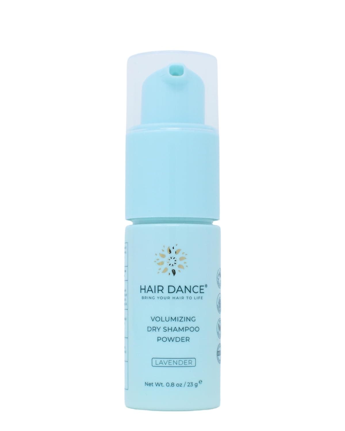 Hair Dance Dry Shampoo Powder NonAerosol Travel Size Natural Organic Made in USA No Benzene Vegan Cruelty Free For All Hair Colors Free of Talc Lavender Oil Scent 08 Ounce