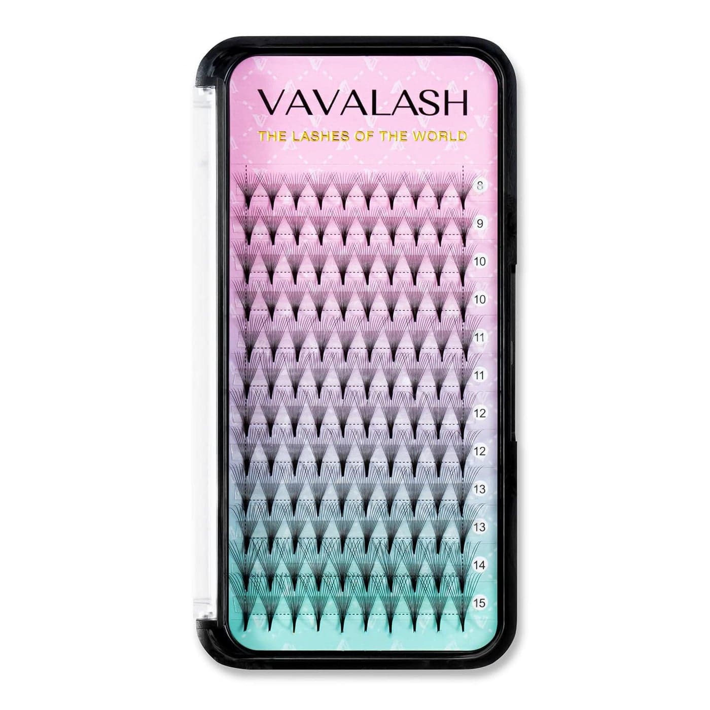 Eyelash Extensions 3D 4D 5D 6D 8D 9D 10D Thickness 00701 CD Curl Eyelashes Middle Stem Premade Fans Russian Volume Lash Extensions Supplies Middle Stem 12D007D815mm
