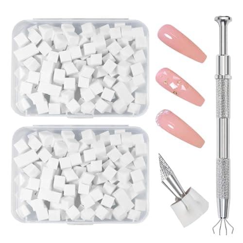 Hasakhi 200Pcs Nail Sponges for Ombre Soft Nail Art Sponges With Grabbing Pen Manicure Nail Art Tools Blooming NailsNail Tech Must Have Nail Accessories Supplies for Home and Salon