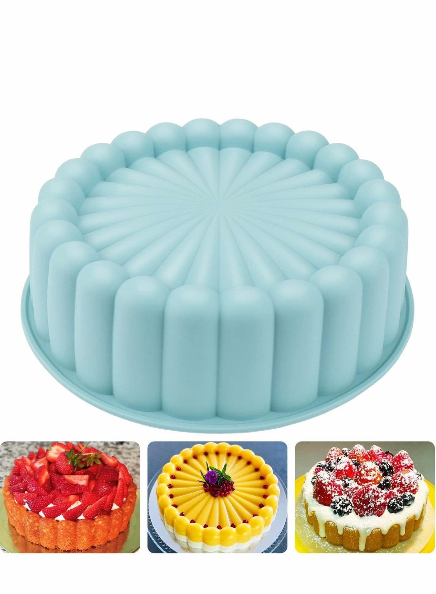 Charlotte Cake Pan Silicone, 18cm Nonstick Round Molds