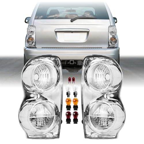 UNIQUE STYLE RACING 04-09 Durango SUV Tail Light (Left + Right) Compatible with 2004-2009 Dodge Durango Sport Utility Vehicle All Models/Trims SXT SLT Adventurer Limited (CLEAR LENS w/COLOR BULBS)