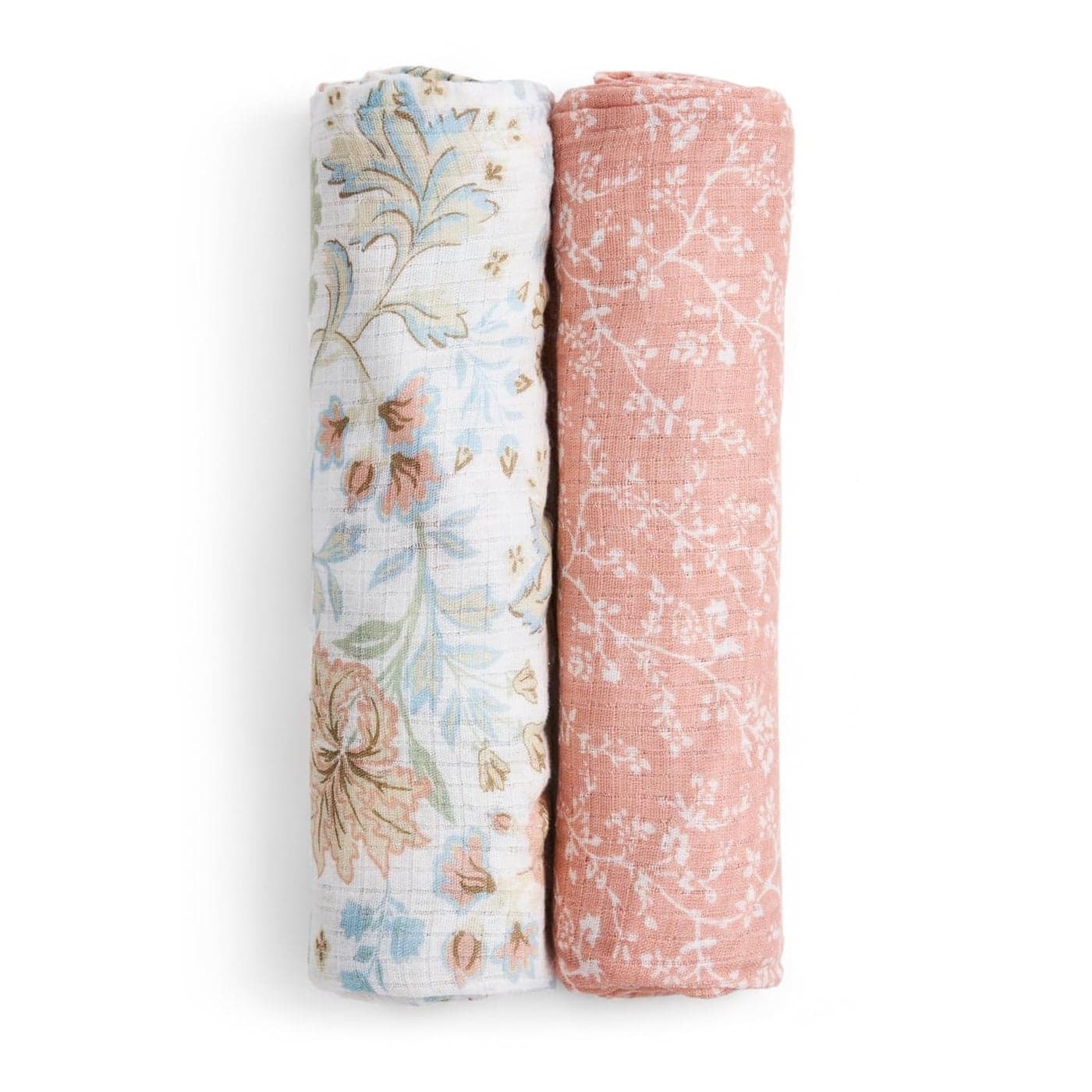 aden anais Essentials Silky Soft Bamboo Muslin Swaddle Breathable Baby Blanket Ideal for Boys Girls Newborns Babies Infants Receiving Blanket Lightweight Wrap 2 Pack Victorian Flowers