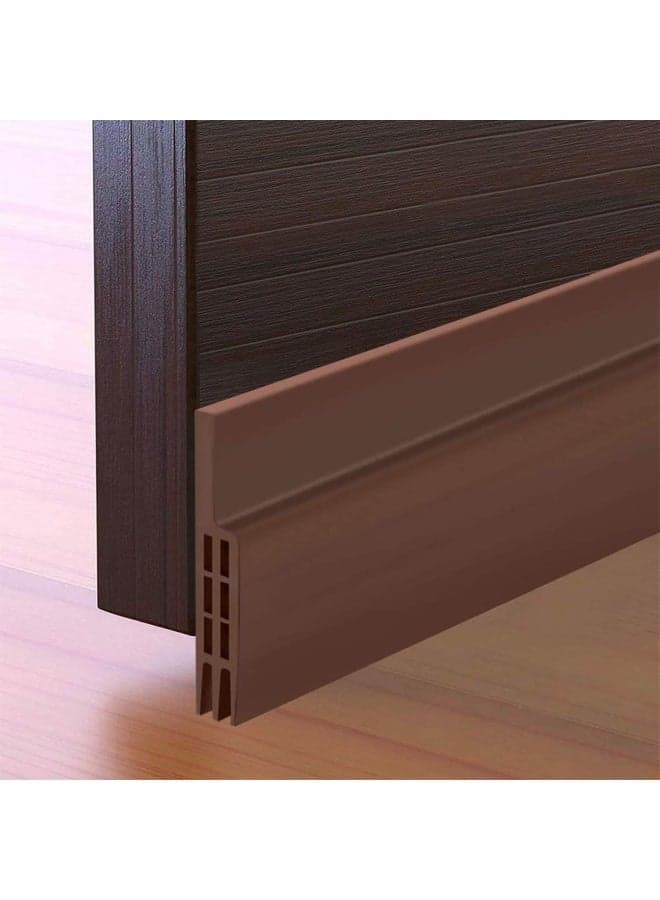 Suptikes Energy Saver Door Draught Stopper Strong Adhesive Door Weather Stripping Door Under Seal Soundproof And Noise Stopper 5.1Cm W X 100Cm L Brown