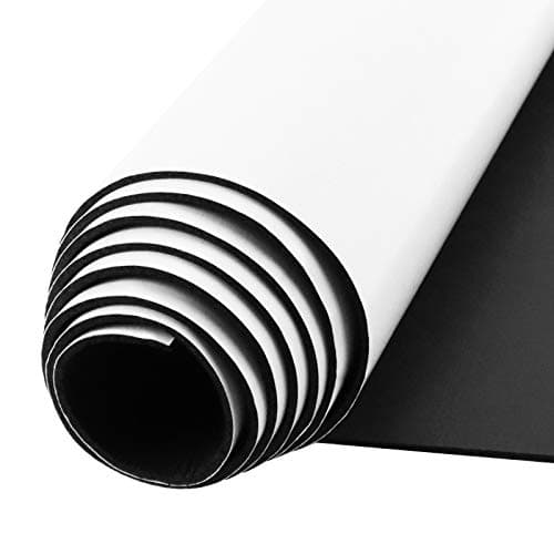 Storystore Foam Insulation Neoprene Sheets with Adhesive, 1/16'' Thick x 12'' W x 98'' L Multi-Function Soundproof Large Closed Cell Neoprene Rubber Roll, Black